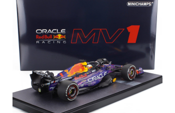 RED BULL F1 Rb19 Team Oracle Red Bull Racing №1 World Champion Winner Las Vegas Usa Gp (2023) Max Verstappen, Purple Yellow Red