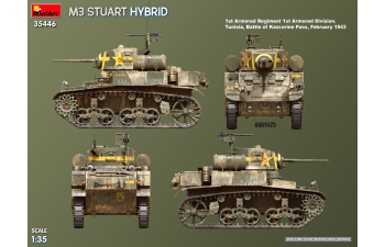 Сборная модель M3 Stuart Hybrid Military 1945
