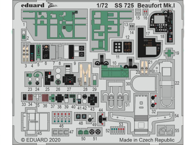 Цветное фототравление для Beaufort Mk. I