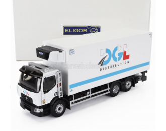 RENAULT D26 Truck Semi-frigo Dgl Distribution Transports 3-assi (2018), white