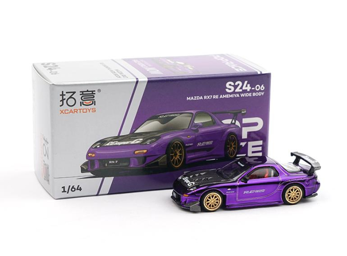 MAZDA RX7 RE Amemiya Wide Body, purple metallic / black