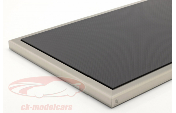 High quality acrylic Showcase Dieppe Carbon with acrylic / metal base carbon / silver 1:8 Atlantic, transparent / carbon / silver