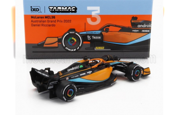 McLAREN F1 Mcl36 Mercedes Team Mclaren N3 Japan Gp (2022) Daniel Ricciardo, Orange Light Blue