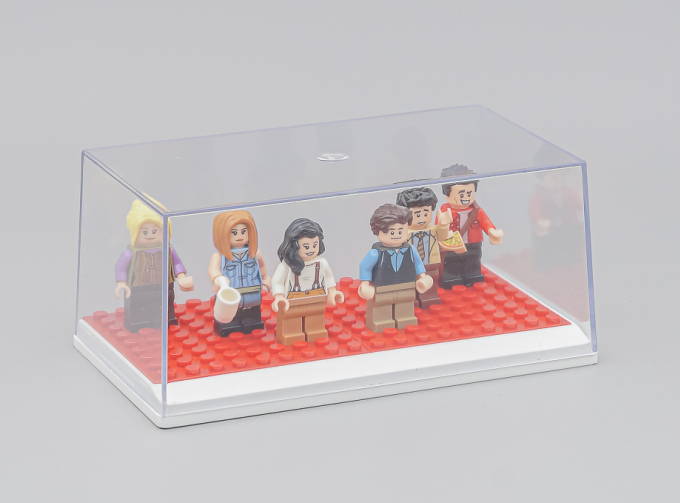 Бокс белый подиум + LEGO красный