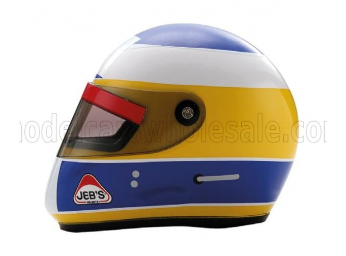 HELMET F1 Casco Helmet Michele Alboreto 156-85 Team Ferrari Season (1985), Yellow Blue White