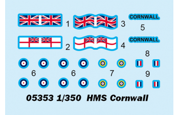 Сборная модель HMS Cornwall