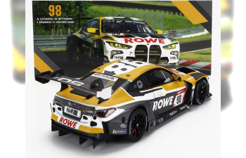 BMW 4-series M4 Gt3 Team Rowe Racing N98 24h Nurburgring (2022) N.Catsburg - J.Edwards - S.van Der Linde - M.Wittmann, White Yellow Grey