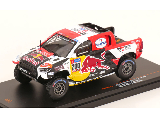 TOYOTA Hilux Gr Dkr Evo T1+ Pick-up Team Toyota Gazoo Racing Red Bull №200 Winner Rally Dakar (2023) Nasser Al-attiyah - Mathieu Baumel, Various