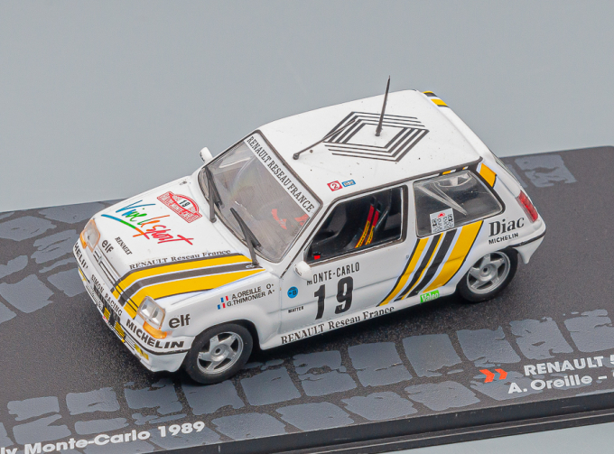 RENAULT 5 GT Turbo #19 1989 Oreille Rally, white