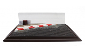 VETRINA DISPLAY BOX Diorama Base Pista - Racetrack Base - Lungh.lenght Cm 42.5 X Largh.width Cm 31.3 X Alt.height Cm 12.5 (altezza Interna Cm 11.3), Various