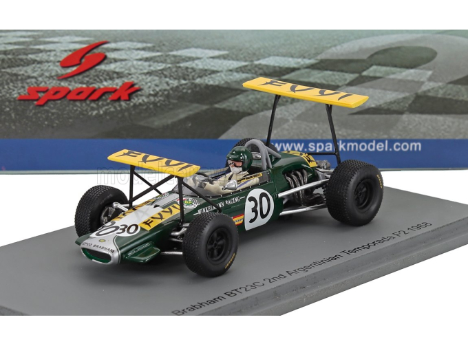 BRABHAM F2 Bt23c №30 2nd Argentina Gp Jochen Rindt (1968), Green