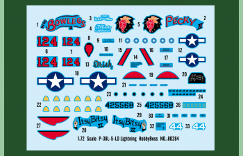 Сборная модель Самолет P-38L-5-L0 Lightning