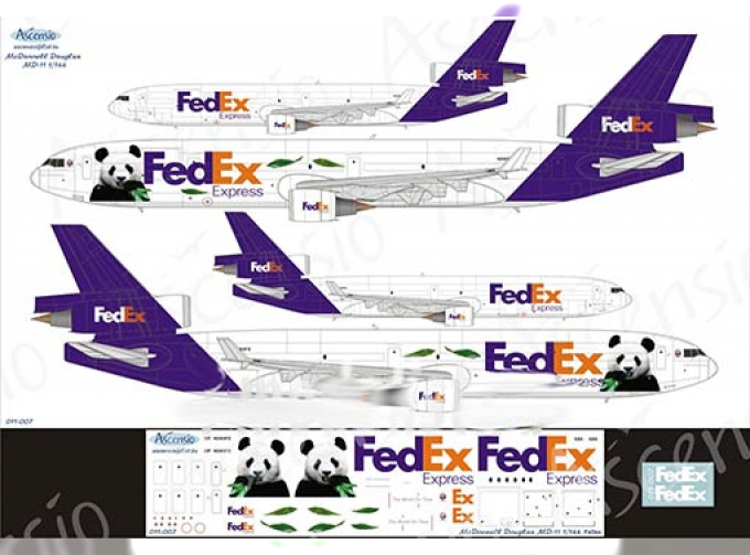 Декаль на самолёт MD-11F (FedEx)