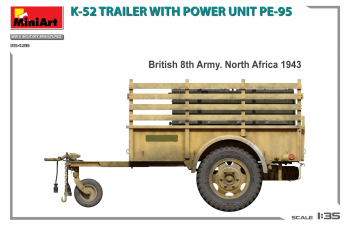 Сборная модель Trailer With K-52 Power Unit Pe-95 Military 1945