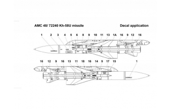 Х-58У с пусковой АКУ-58 (2шт.) для МиГ-25БМ /противорадиолокационная ракета/