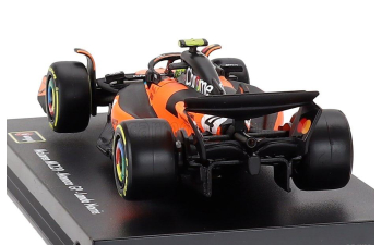McLAREN F1 Mcl39 Team Mclaren №4 World Champion Winner Monaco Gp (2025) Lando Norris - With Pilot And Showcase, Orange Black