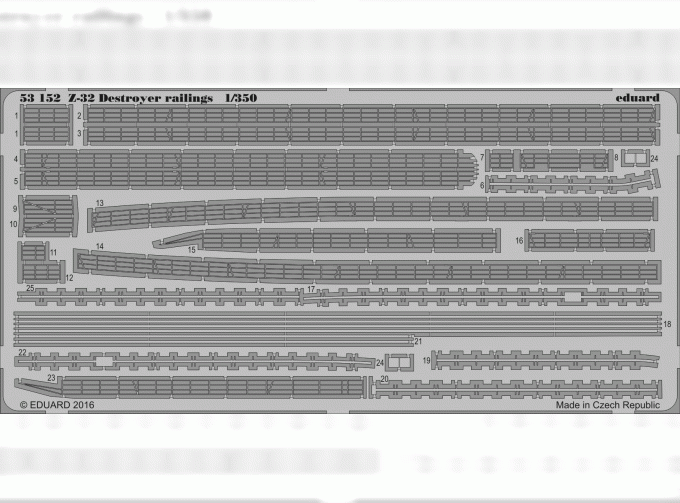 Фототравление для Z-32 destroyer railings