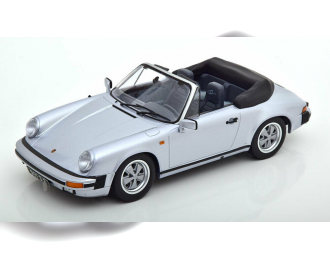 PORSCHE 911 3.2 Cabriolet 1988, silver grey