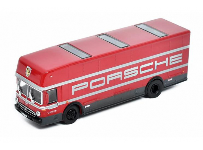 MERCEDES-BENZ O317 Race Transporter Porsche, red / black