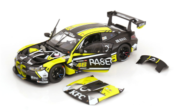 BMW 4-series M4 Gt3 Team Wrt N46 3rd 24h Dubai (2023) Valentino Rossi - Sean Gelael - Max Hesse - Maxime Martin - Timothy Whale, Yellow Black