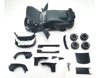 Сборная модель FORD Mustang GT with Wide Bode Kit (2019), matt-black