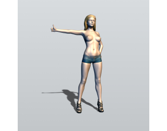 Фигурка Девушка голосует, окрашенная