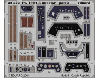 Цветное Фототравление для Fw 190A-8 interior HAS