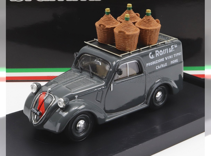 FIAT 500b Furgone Van Veicolo Commerciale Pubblicitario Produzione Vini Tipici G.Rossi E Figli (1941), grey