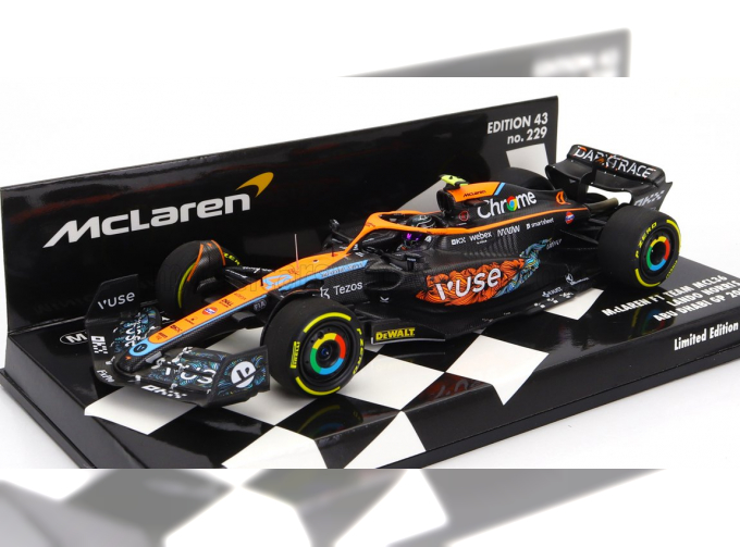 McLAREN F1 Mcl36 Mercedes Team Mclaren N 4 Abu Dhabi Gp (2022) Lando Norris, Orange Light Blue