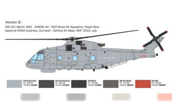 Сборная модель AGUSTA WESTLAND Aw101 Merlin Hm.1 Uk Royal Navy - Helicopter (2003)