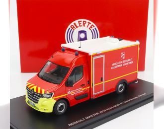RENAULT Master Van Was Sdis 47 Vehicule De Secours Et D'assistance Aux Victimes Ambulance Sapeurs Pompier (2019), Red White Yellow