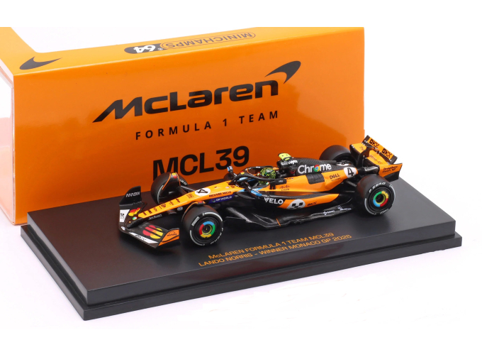McLAREN F1 MCL39 №4 Winner Monaco GP Formula 1 World Сhampion Lando Norris (2025)