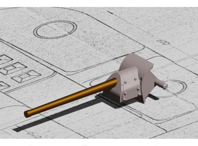 76 мм ствол пушки Ф-34 для Т-34/76 с бронемаской для «Звезда» 5011
