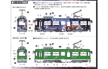Сборная модель Yuki Miku Train 2021 Ver. with Series 3300 for Standard Color 2-Car Set