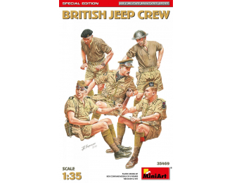 Сборная модель фигурки британский экипаж джипа / British Jeep Crew Military