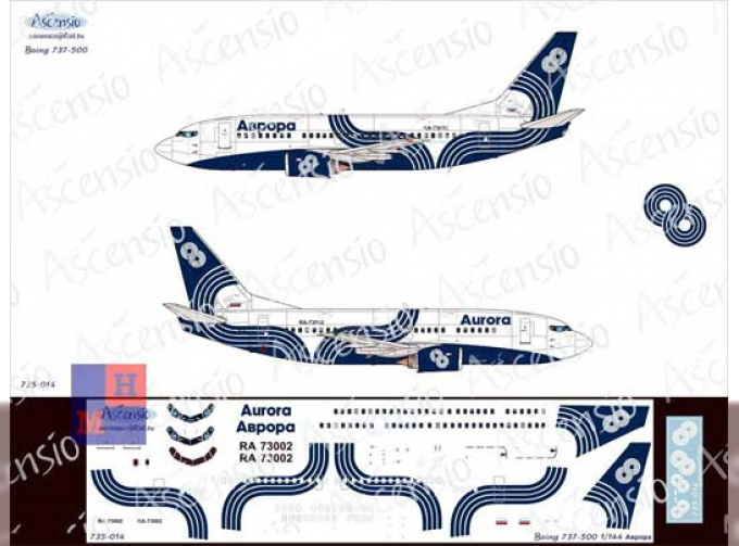 Декаль для boein 737-500 (Aurora)