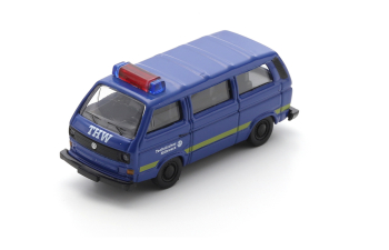 VOLKSWAGEN T3 MINIBUS THW POLICE (1983), blue