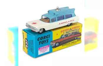 CADILLAC Superior Ambulance (1966), white / light blue