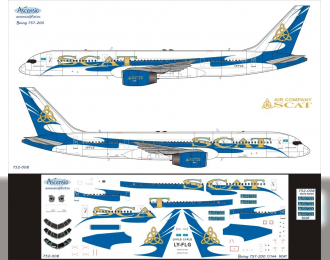 Декаль на самолет боенг 757-200 (SCAT)