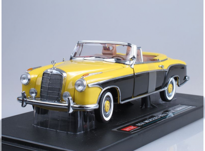 MERCEDES-BENZ 220SE Convertible (1958), желтый с коричневым