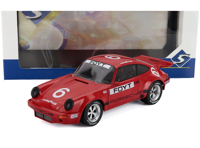 PORSCHE 911 Rs 3.0 Coupe №6 Iroc Daytona (1974) Anthony Joseph Foyt, Red