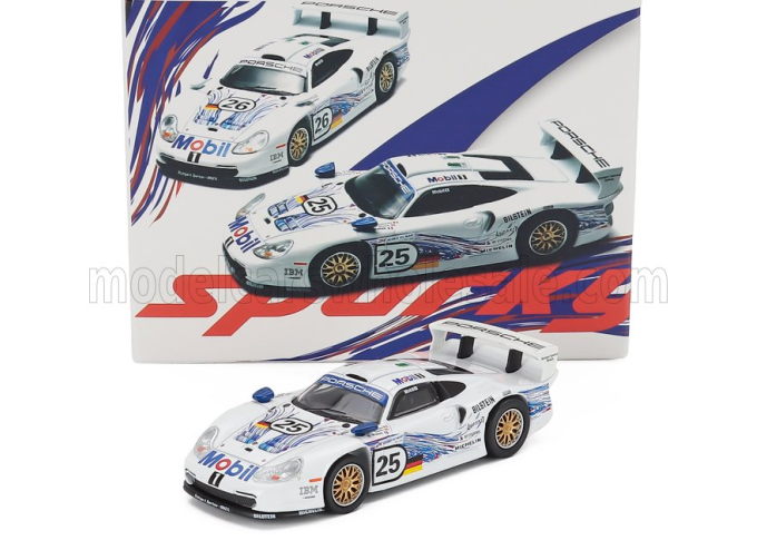 PORSCHE Set 2x 911 3.2l Gt1 Evo Team Porsche Ag №25 24h Le Mans (1997) Hans Joachim Stuck - Thierry Boutsen - Bob Wollek + №26 24h Le Mans (1997) Ralf Kelleners - Emmanuel Collard - Yannick Dalmas, White