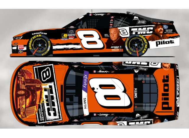 Chevrolet #8 Sammy Smithâ€™s *TMC Throwback*, orange/black 2025