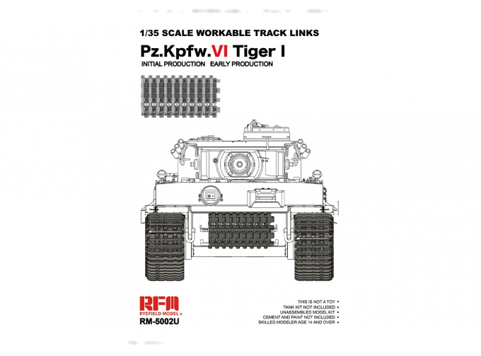 Workable track links for Tiger I early production 