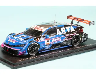 HONDA Civic Type R-gt Team Arta Mugen №16 Gt500 Class Super Gt (2025) Hiroki Otsu - Ren Sato, Blue