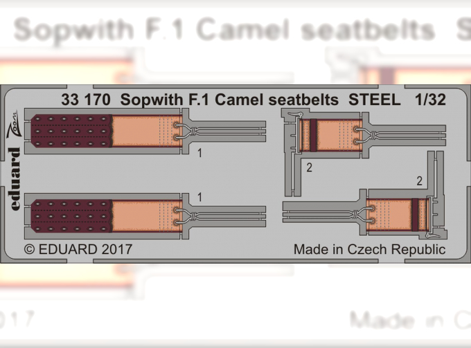 Фототравление Sopwith F.1 Camel стальные ремни