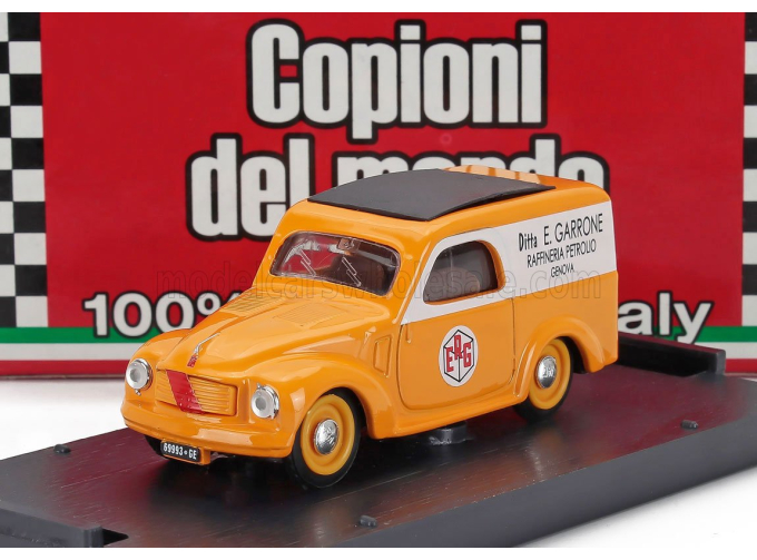 FIAT 500 C Van Furgone Erg (1950), Orange White