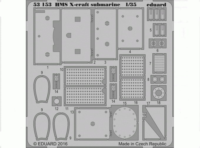 Фототравление для HMS X-craft submarine