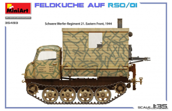 Сборная модель STEYR Rso/01 гусеничный с немецкой полевой кухней времён Второй мировой войны