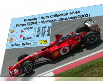 Набор декалей Formula 1 №44 Ferrari 2002 Schumacher